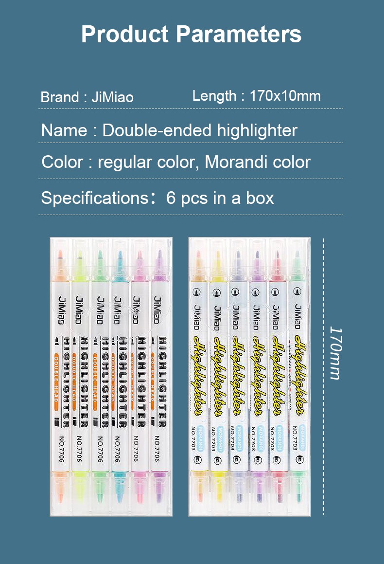 product parameters-Morandi color highlighter