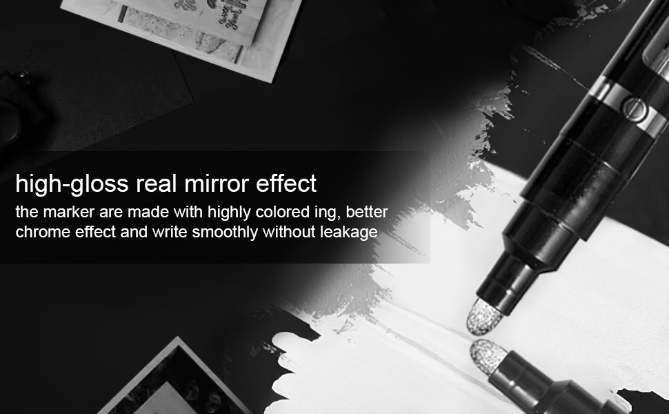 high-gloss real mirror effect-Waterproof Acrylic Markers Set 