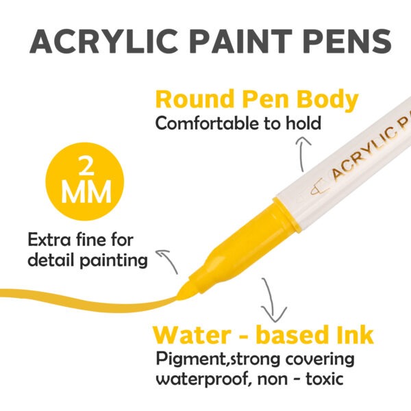 2mm Water-Based Acrylic Pen Set