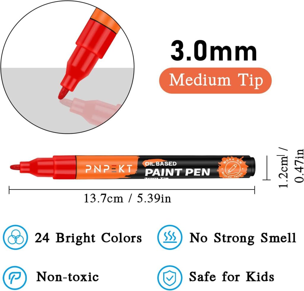 Acrylic marker 24 colors 0.7mm children's art DIY graffiti pen